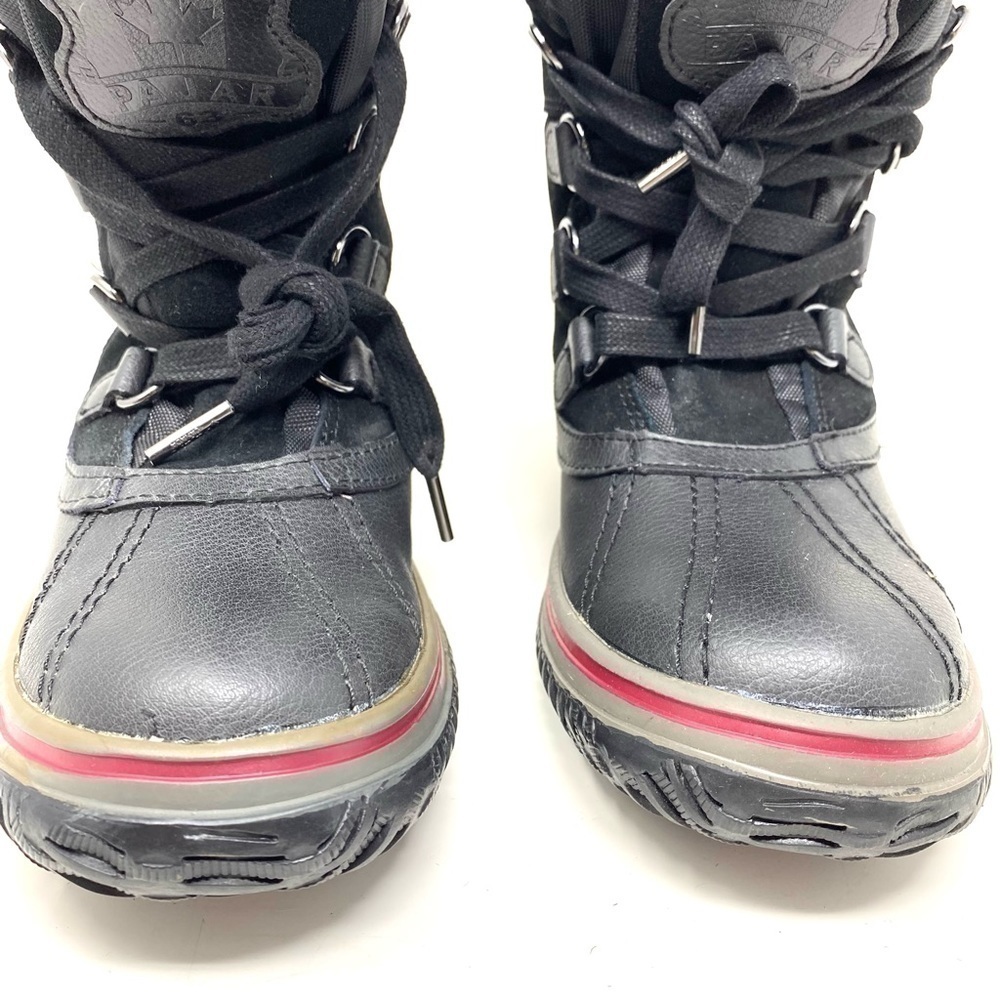 PAJAR ICELAND - WATERPROOF BLACK/GREY LEATHER/SUEDE SHORT PILE-LINED WINTER BOOT - Picture 4 of 9